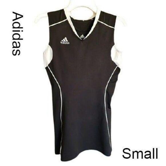 Adidas Women's Sleeveless V-Neck Run Bike Jersey Black Small NWOT - Picture 1 of 4